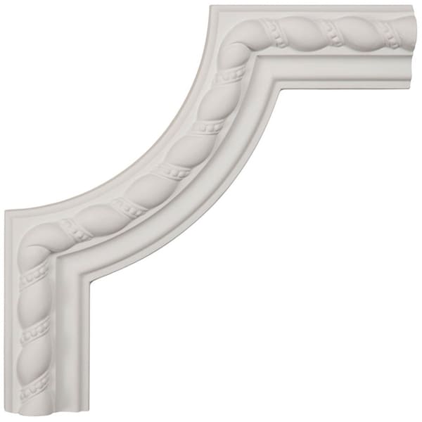 Ekena Millwork 10"W x 10"H x 7/8"P Devon Rope Panel Moulding Corner (matches moulding PML02X00DE) PML10X10DE - main